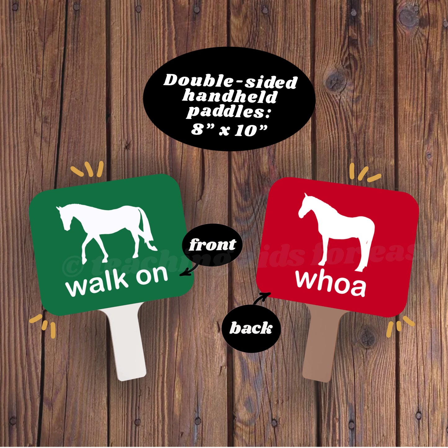 handheld cueing paddle, walk/whoa - Teaching Aids for EAS