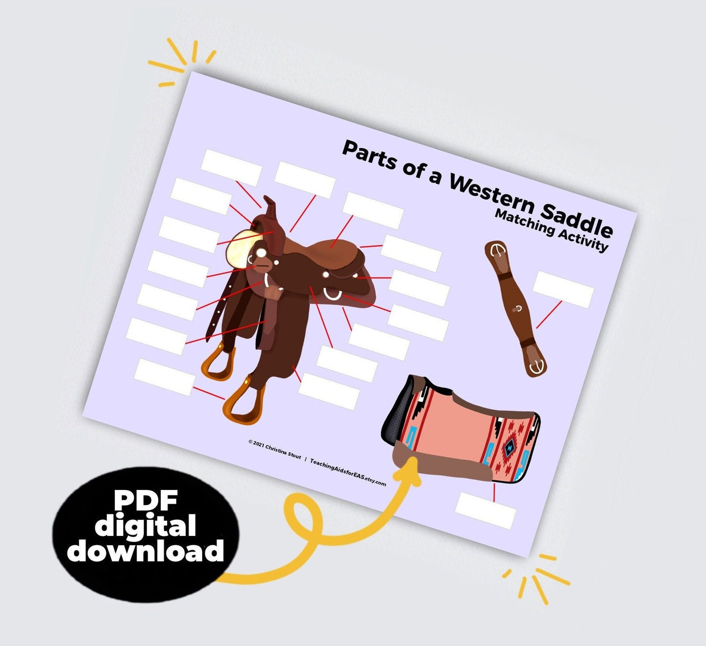 parts of saddle western - PDF download - Teaching Aids for EAS