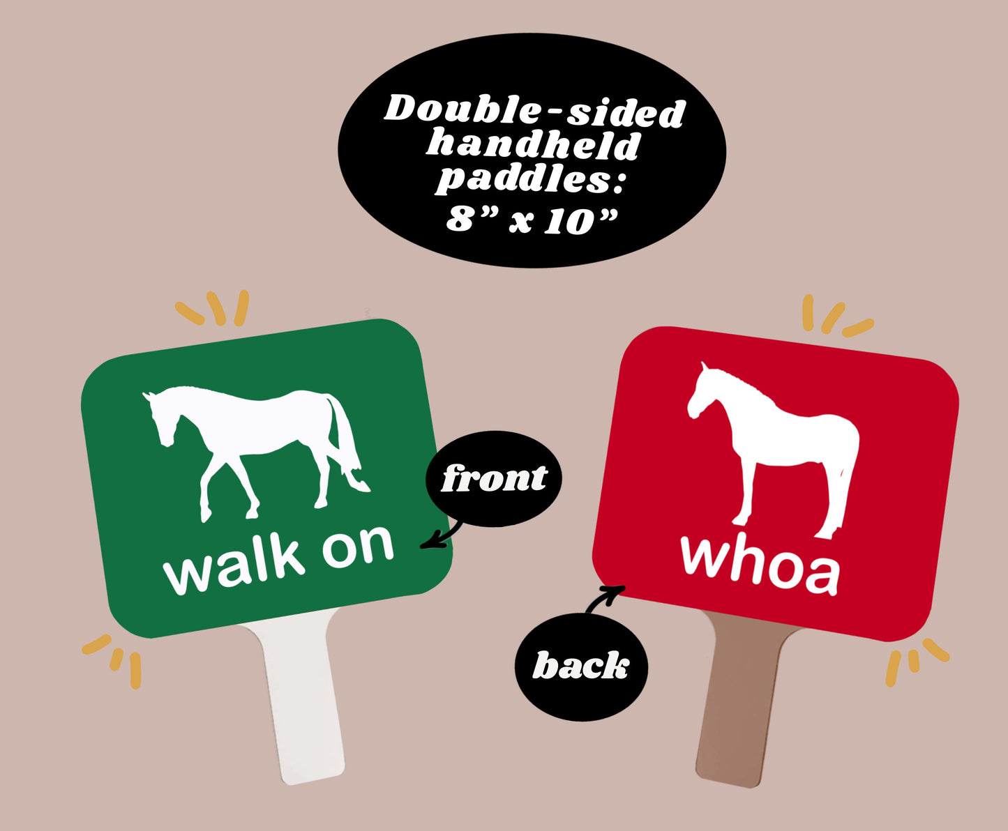 handheld cueing paddle, walk/whoa - Teaching Aids for EAS