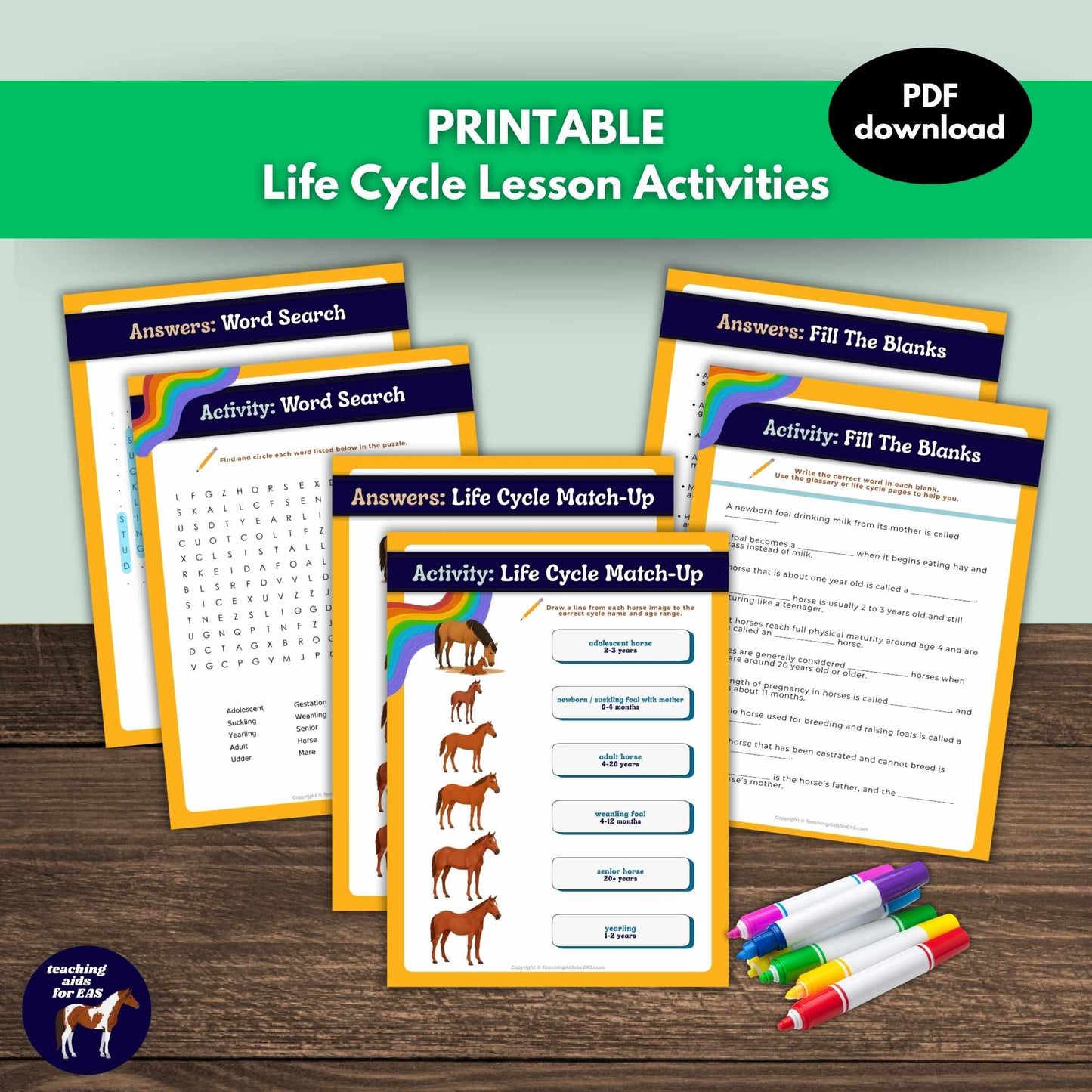horse life cycles toolkit - PDF download