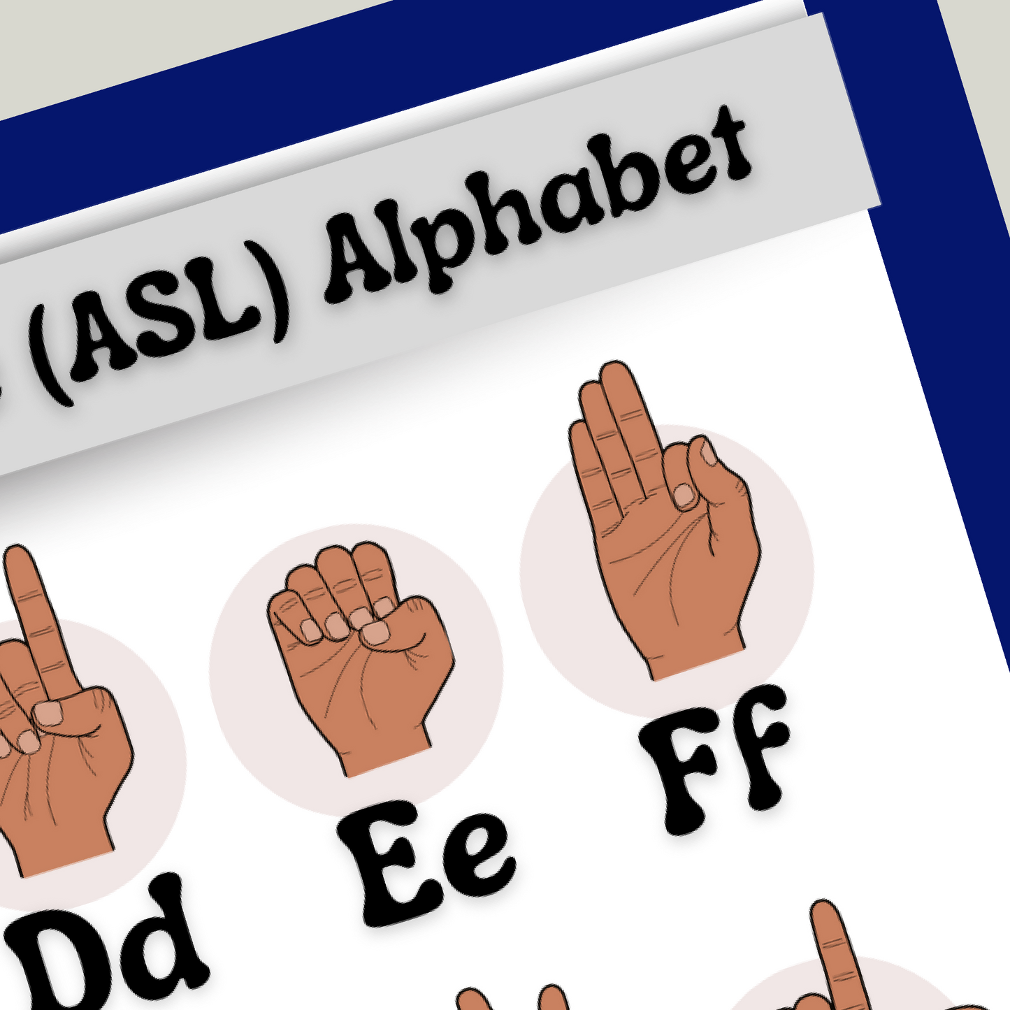 ASL alphabet poster - PDF download