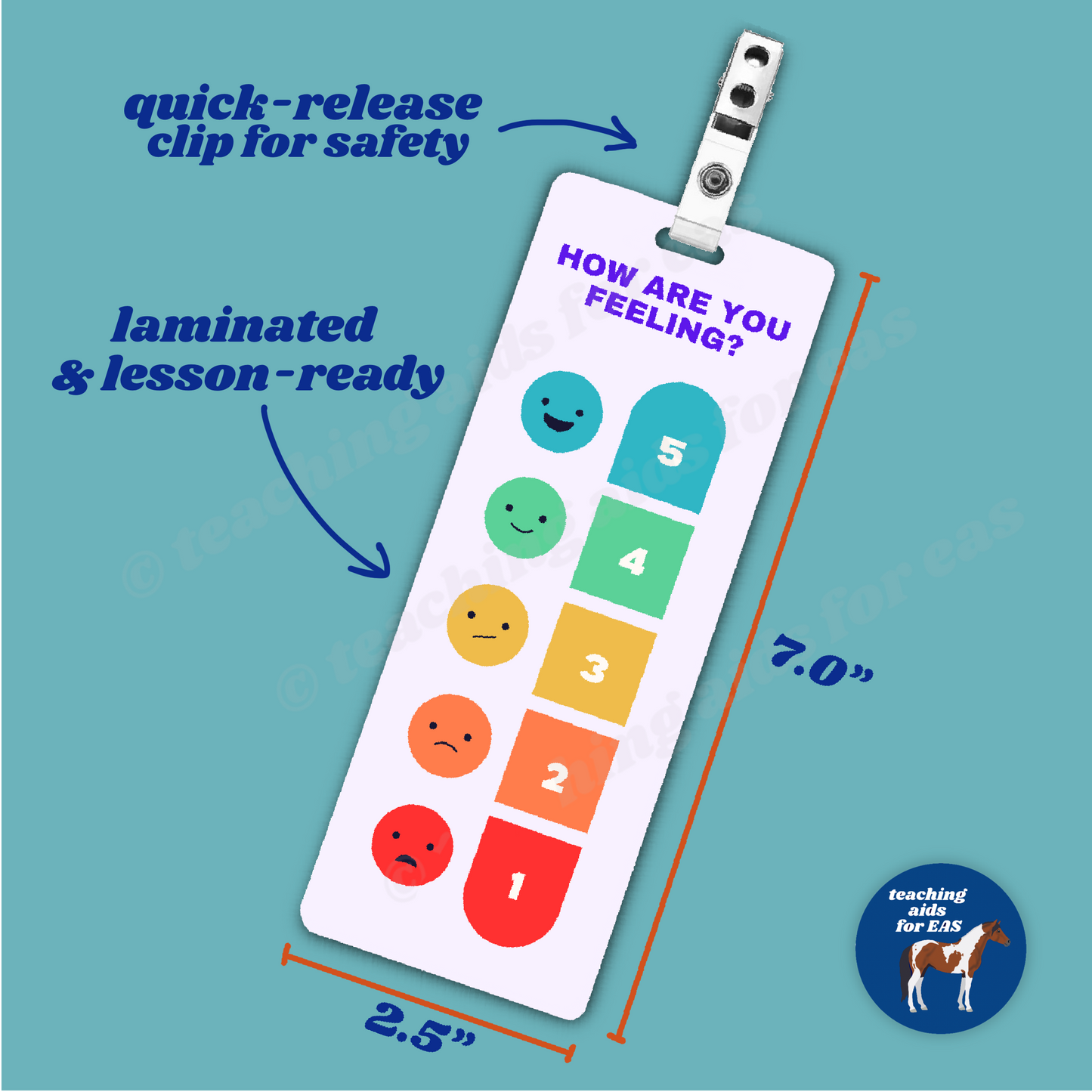 feelings thermometer communication card