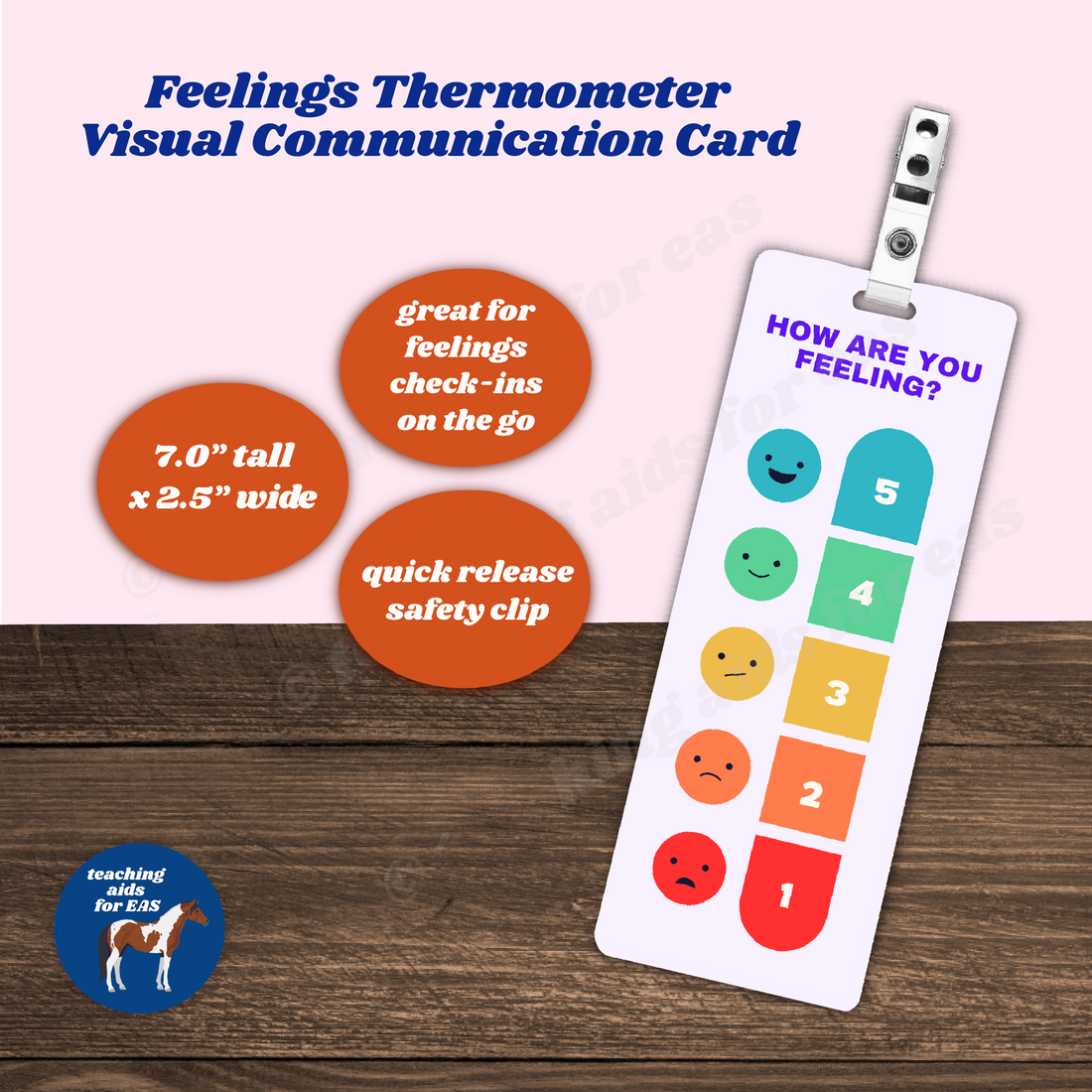feelings thermometer communication card – Teaching Aids for EAS