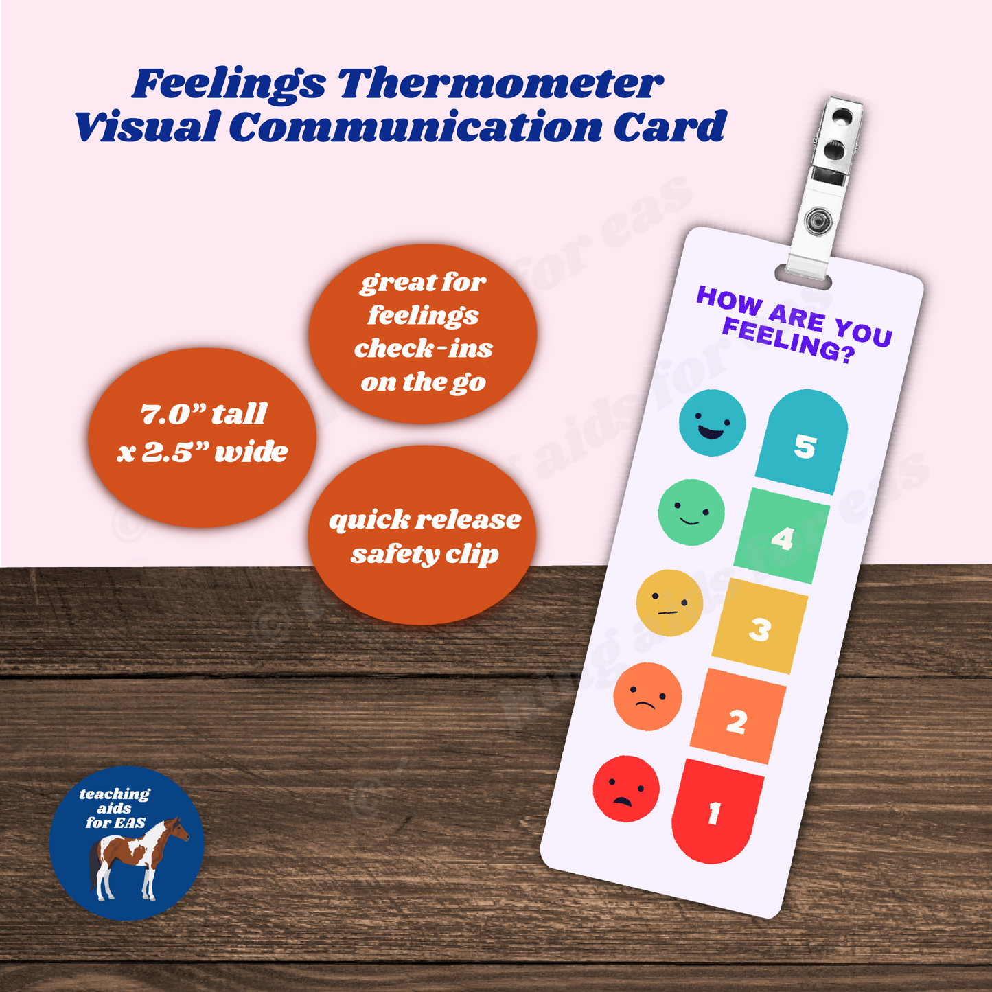 feelings thermometer communication card