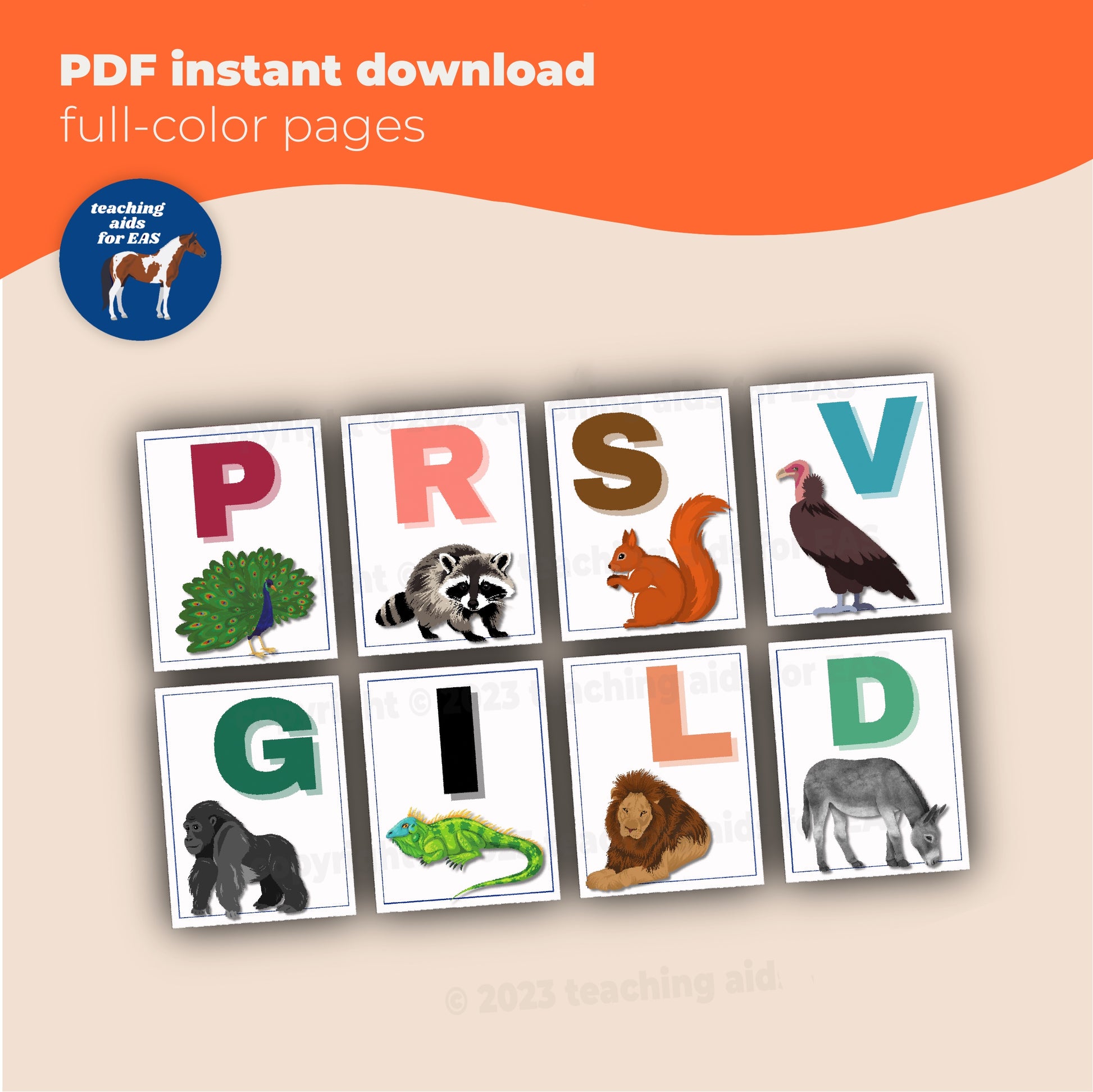 animal arena letters II - PDF download - Teaching Aids for EAS