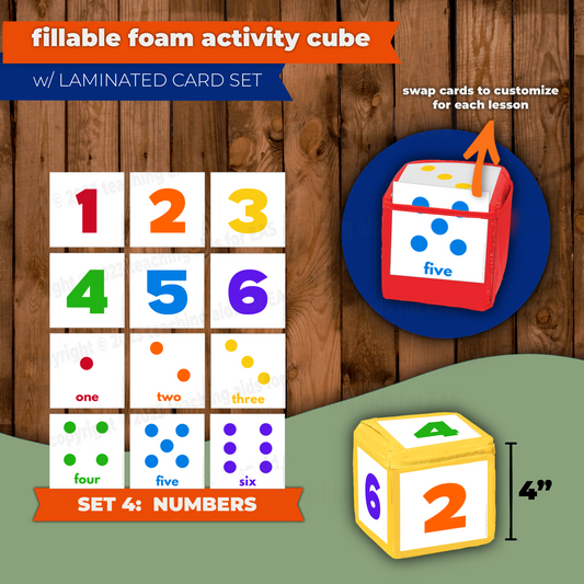 activity cube #4 - numbers - Teaching Aids for EAS