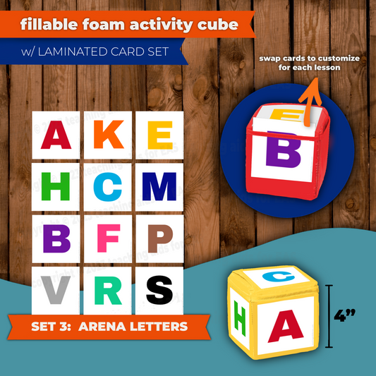 activity cube #3 - arena letters - Teaching Aids for EAS