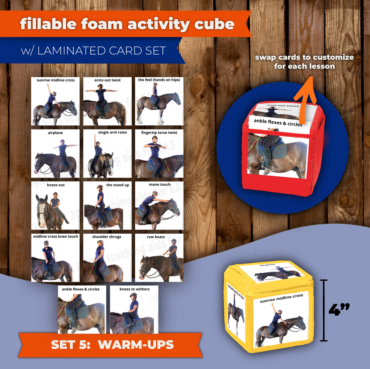 Activity Cube Set fillable activity cube set for adaptive riding lessons - 5 sets ...