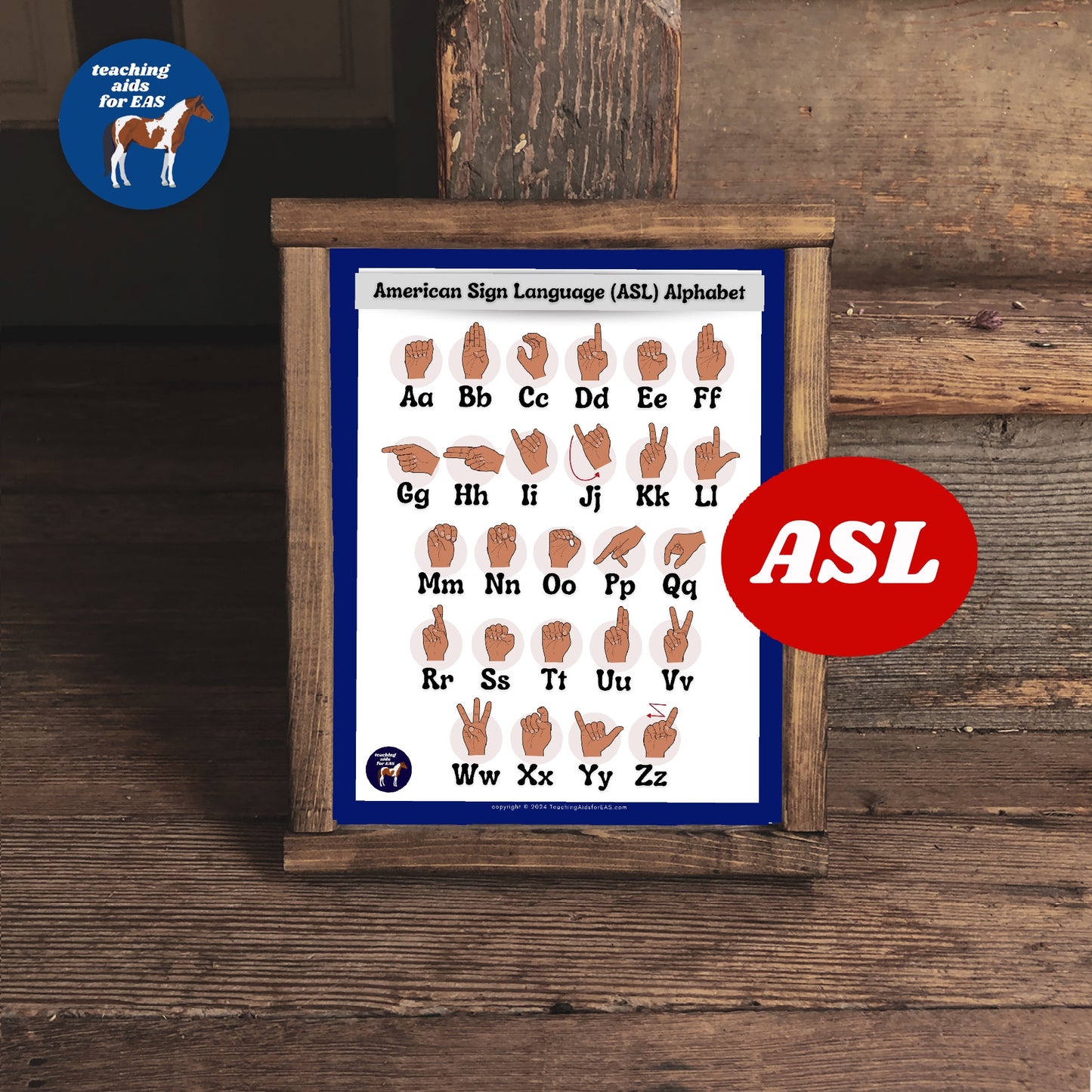 ASL alphabet poster - PDF download