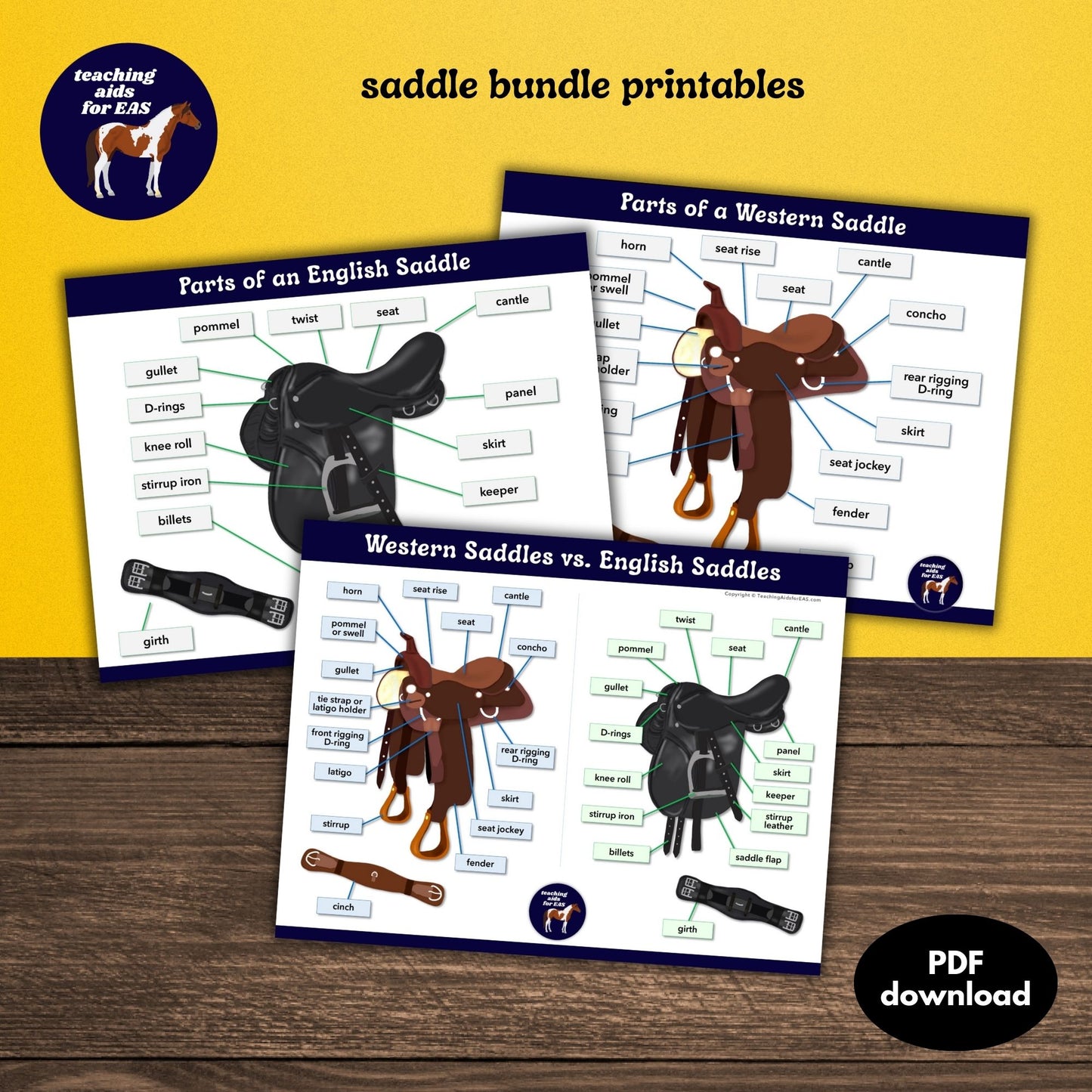 english & western saddle bundle - PDF download