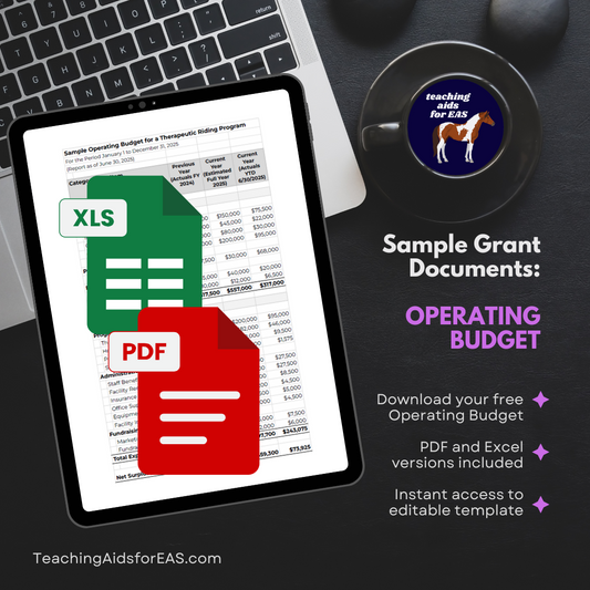 free sample operating budget