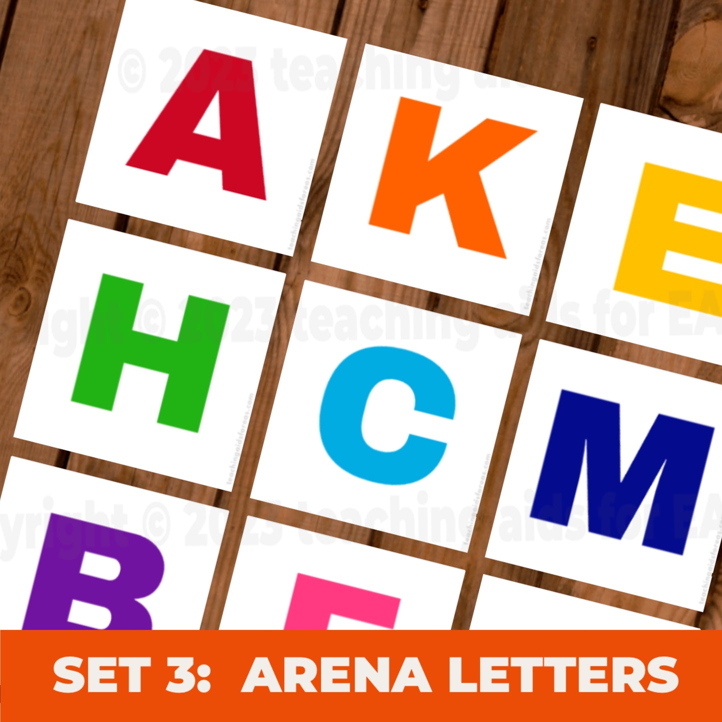 activity cube #3 - arena letters - Teaching Aids for EAS