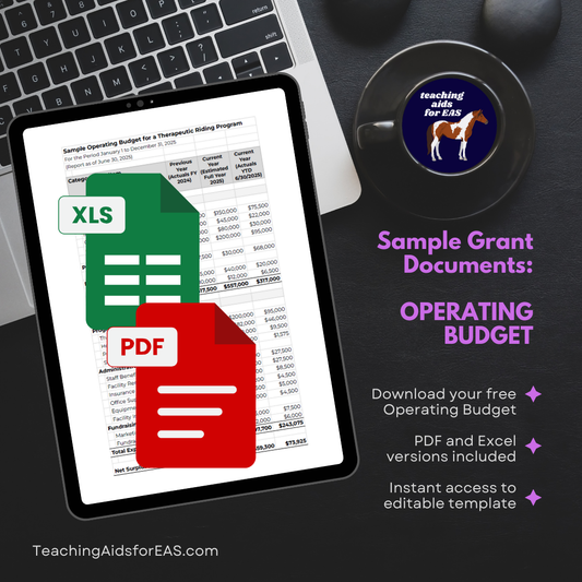 free sample operating budget