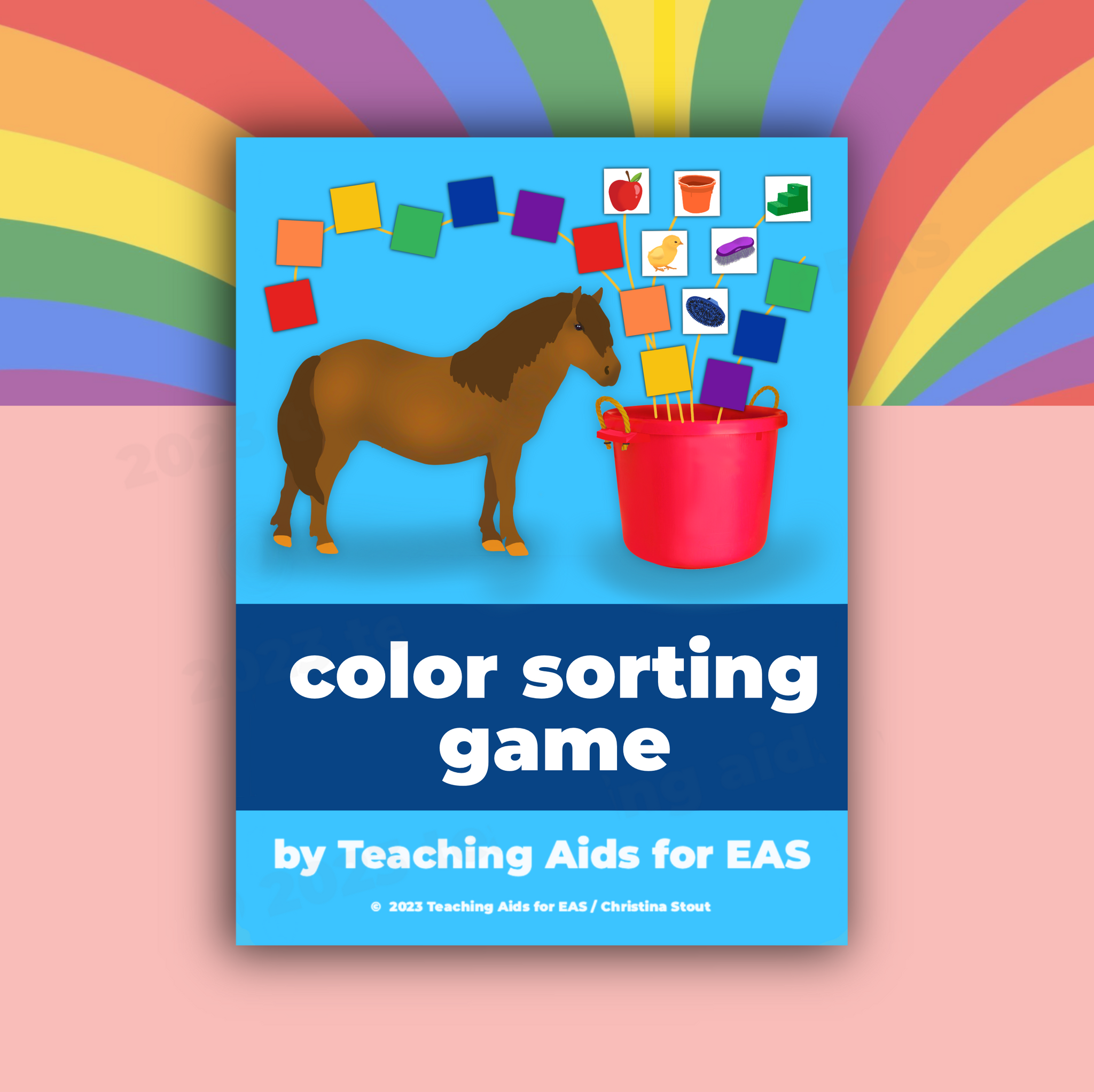 Color Sorting Game for Therapeutic/Adaptive Riding Teaching Aids for EAS