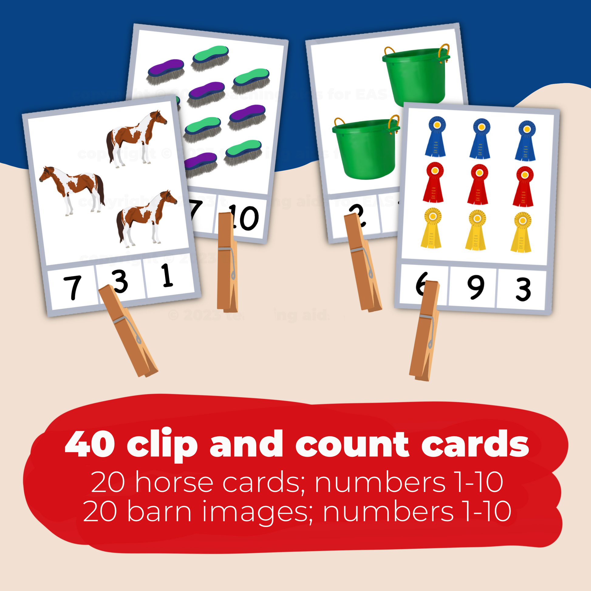 count & clip flashcards - PDF download - Teaching Aids for EAS