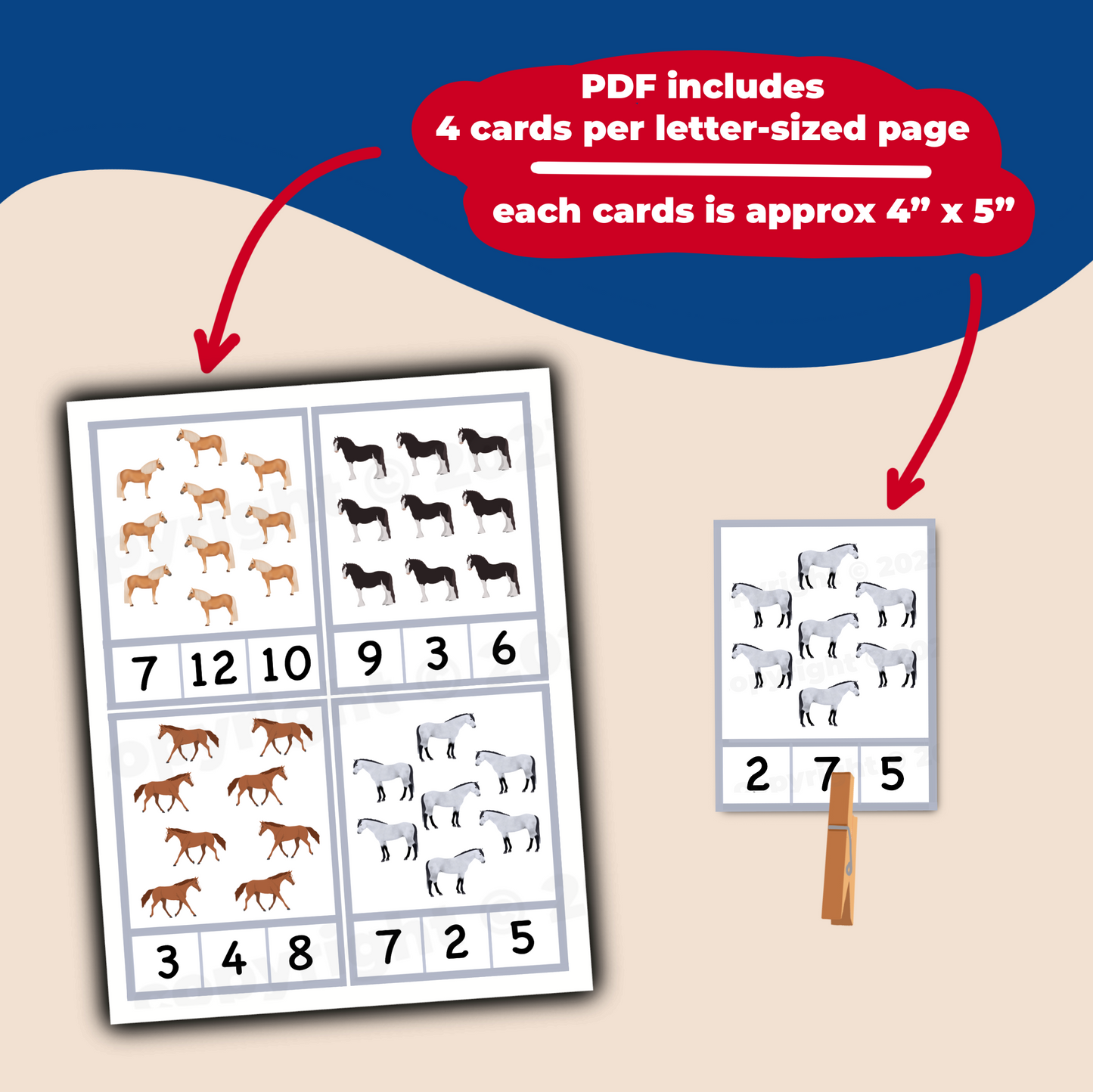 count & clip flashcards - PDF download - Teaching Aids for EAS