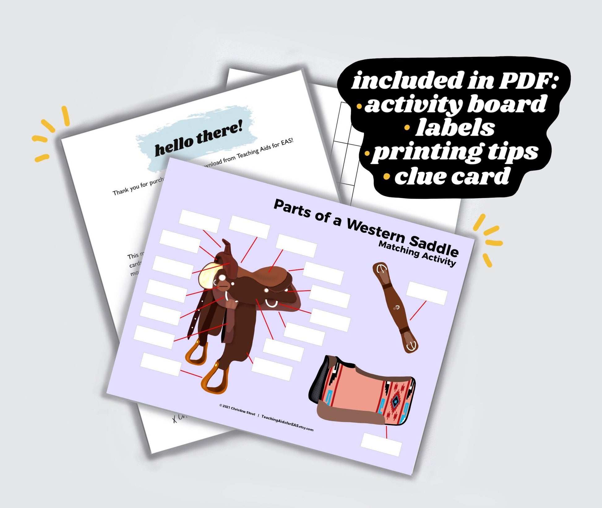 parts of saddle western - PDF download - Teaching Aids for EAS