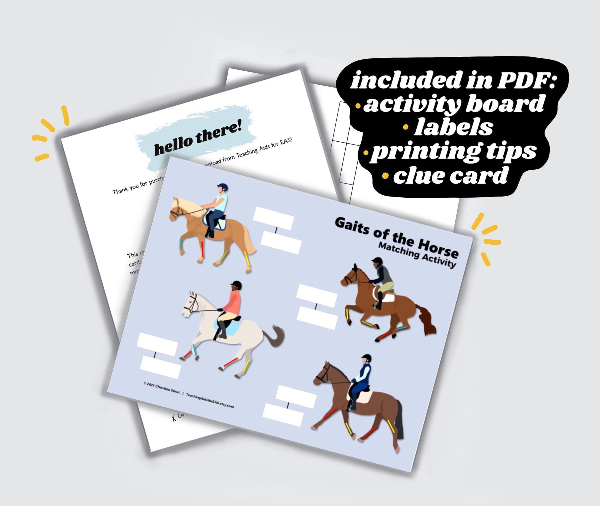 gaits of the horse - PDF download - Teaching Aids for EAS