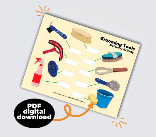 grooming tools worksheet - PDF download - Teaching Aids for EAS