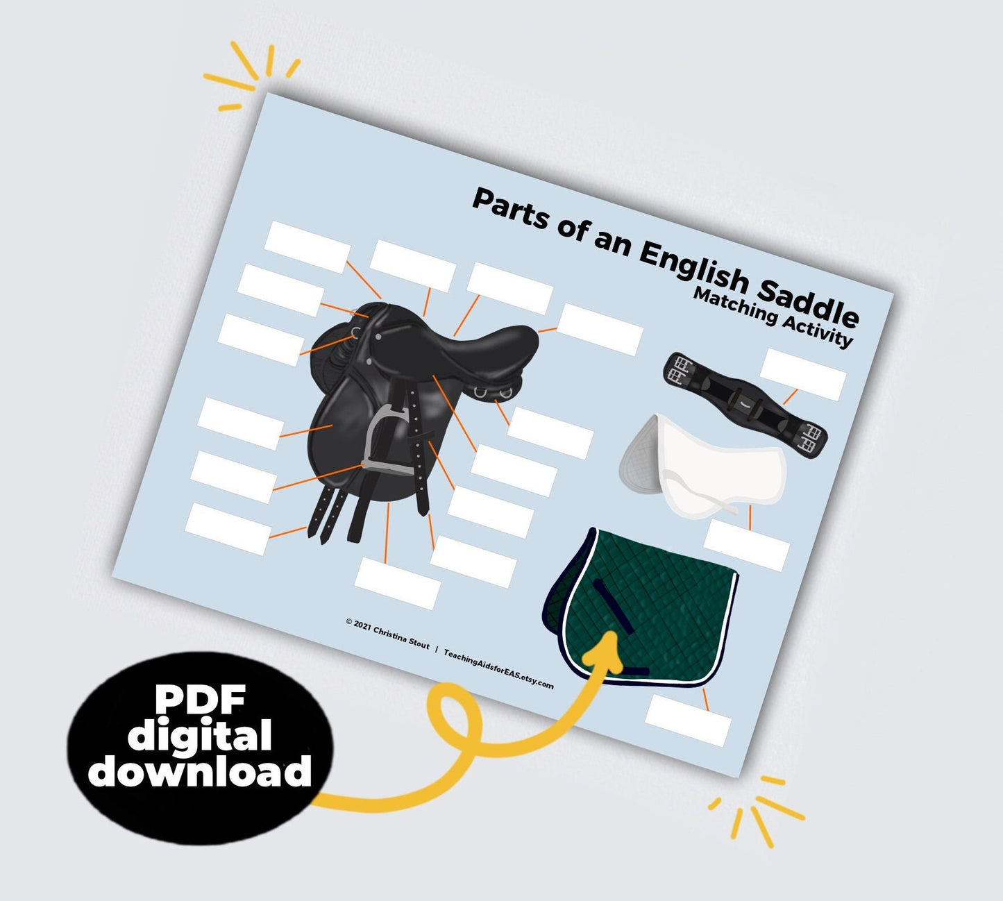 parts of saddle english - PDF download - Teaching Aids for EAS